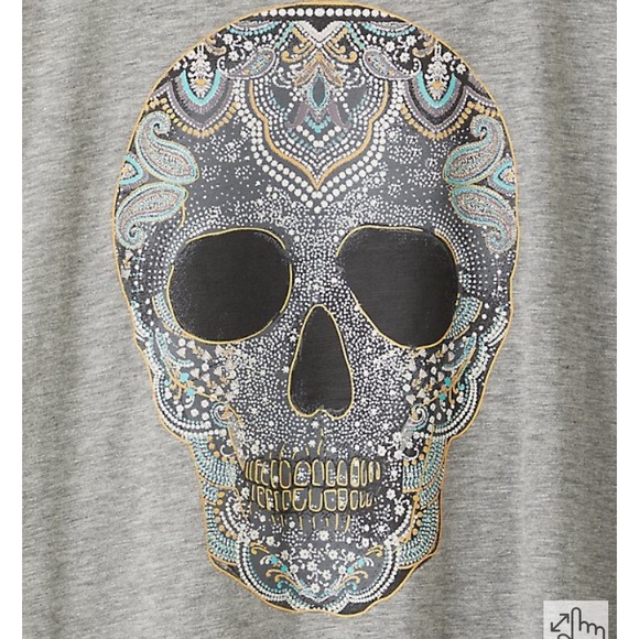 ⭐️SOLD⭐️🆕🤍💀TORRID Medallion Skull Vintage Tee- NWT💀🤍 - Picture 2 of 7